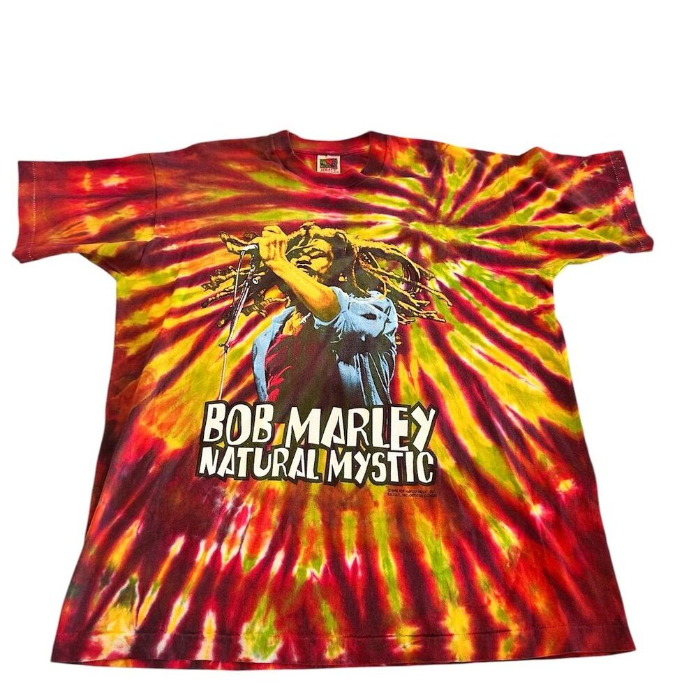 Vintage Bob‎ Marley Natural Mystic Tie-Dye T-Shirt Men's XL Multicolor